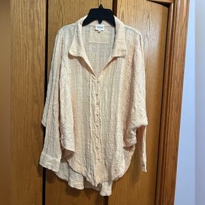 Peach Love California Light Peach Button-Down Shirt